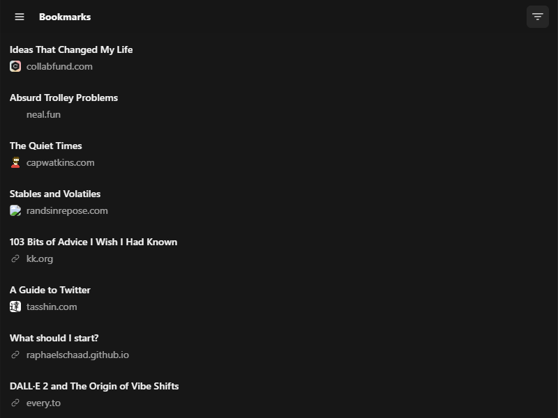 Brian Lovin Bookmarks